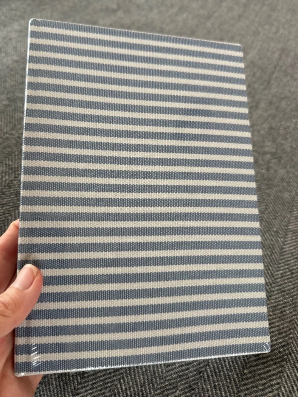 NWT, PERENNIALS STRIPE FABRIC, COVERED HARDBOUND BOOK